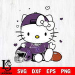 Northwestern Wildcats Cute Hello Kitty Football Svg Eps Dxf Png File, NCAA svg, Digital Download, Instant Download