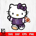 Northwestern Wildcats Cute Hello Kitty Football 7 Svg Eps Dxf Png File, NCAA svg, Digital Download, Instant Download