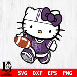 Northwestern Wildcats Cute Hello Kitty Football 9 Svg Eps Dxf Png File, NCAA svg, Digital Download, Instant Download