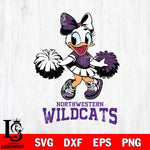 Northwestern Wildcats Daisy Duck Cheerleader Disney, Svg Eps Dxf Png File, Digital Download