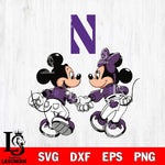 Northwestern Wildcats Fan Minnie And Mickey Love Svg Eps Dxf Png File, Digital Download, Instant Download