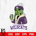 Northwestern Wildcats Girls Grinch Bougie Svg Eps Dxf Png File, Digital Download, Instant Download