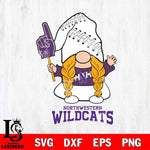 Northwestern Wildcats Gnomes Fan Svg Eps Dxf Png File, Digital Download, Instant Download