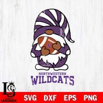 Northwestern Wildcats Gnomes Football Svg Eps Dxf Png File, Digital Download, Instant Download