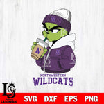 Northwestern Wildcats Grinch Bougie Sport Svg Eps Dxf Png File, Digital Download, Instant Download