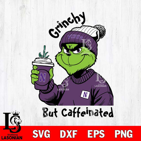 Northwestern Wildcats Grinchy But Caffeinated Svg Eps Dxf Png File, Digital Download, Instant Download