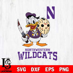 Northwestern Wildcats Jason Voorhees 12 Svg Eps Dxf Png File, Digital Download