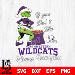 Northwestern Wildcats Merry kissmyass grinch Svg Eps Dxf Png File,NCAA Svg Files,Digital Download,Sublimation,Instant Download