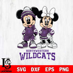 Northwestern Wildcats Mickey Minnie Rugby Hoodie Svg Eps Dxf Png File, NCAA svg , File Cut , Digital Download , Instant Download, Cut Svg Files