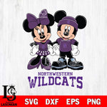 Northwestern Wildcats Mickey Minnie Rugby ball Svg Eps Dxf Png File, NCAA svg , File Cut , Digital Download , Instant Download, Cut Svg Files