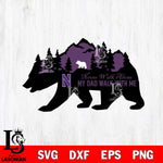 Northwestern Wildcats My Dad Walk With Me Svg Eps Dxf Png File, Digital Download, Instant Download