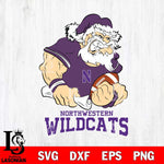 Northwestern Wildcats Santa Claus Angry Svg dxf eps png pdf file,NCAA svg,Digital Download,Cricut file