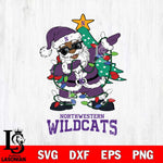 Northwestern Wildcats Santa Claus Ugly Christmas Svg dxf eps png pdf file,NCAA svg,Digital Download,Cricut file