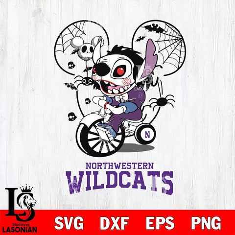 Northwestern Wildcats Stitch Jigsaws Halloween Svg Eps Dxf Png File, Digital Download, Instant Download