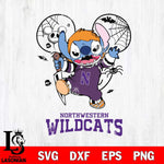 Northwestern Wildcats Stitch Michael Halloween Svg Eps Dxf Png File, Digital Download, Instant Download