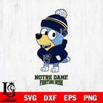 Notre Dame Fighting Irish Bluey Hoodie Sport Svg Eps Dxf Png File, Digital Download ,Instant Download, Cricut File