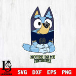 Notre Dame Fighting Irish Bluey Styles Football Svg Eps Dxf Png File,NCAA Svg Files,Bluey svg ,Digital Download ,Instant Download, Cricut File