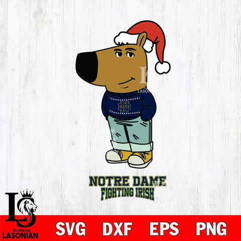 Notre Dame Fighting Irish Chill Guy Christmas Svg Eps Dxf Png File,NCAA Svg Files,Chill Guy svg ,Digital Download ,Instant Download, Cricut File