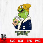 Notre Dame Fighting Irish Grinch Bougie Football Svg Eps Dxf Png File, Digital Download, Instant Download