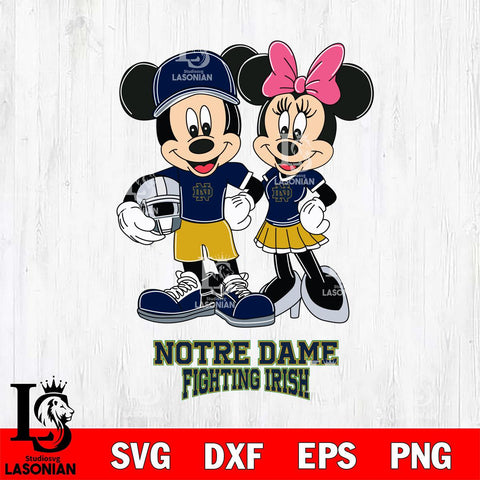 Notre Dame Fighting Irish Mickey Minnie Mouse Helmet Svg Eps Dxf Png File, NCAA svg , File Cut , Digital Download , Instant Download, Cut Svg Files