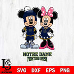 Notre Dame Fighting Irish Mickey Minnie Mouse Pink Svg Eps Dxf Png File, NCAA svg , File Cut , Digital Download , Instant Download, Cut Svg Files