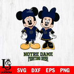 Notre Dame Fighting Irish Mickey Minnie Rugby Svg Eps Dxf Png File, NCAA svg , File Cut , Digital Download , Instant Download, Cut Svg Files