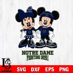 Notre Dame Fighting Irish Mickey Minnie Rugby ball Svg Eps Dxf Png File, NCAA svg , File Cut , Digital Download , Instant Download, Cut Svg Files