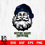 Notre Dame Fighting Irish Santa Claus Christmas Svg dxf eps png pdf file,NCAA svg,Digital Download,Cricut file