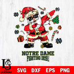 Notre Dame Fighting Irish Santa Claus Football Svg dxf eps png pdf file,NCAA svg,Digital Download,Cricut file