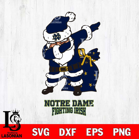 Notre Dame Fighting Irish Santa Claus Ugly Svg dxf eps png pdf file,NCAA svg,Digital Download,Cricut file