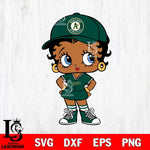 Oakland Athletics Betty Boop MLB 3 Svg Eps Dxf Png File, MLB svg, Digital Download, Instant Download