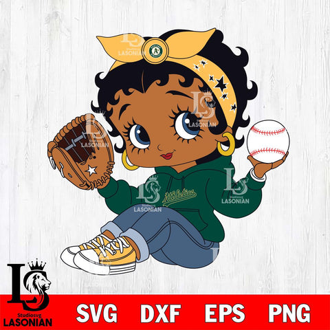 Oakland Athletics Betty Boop MLB Svg Eps Dxf Png File, MLB svg, Digital Download, Instant Download