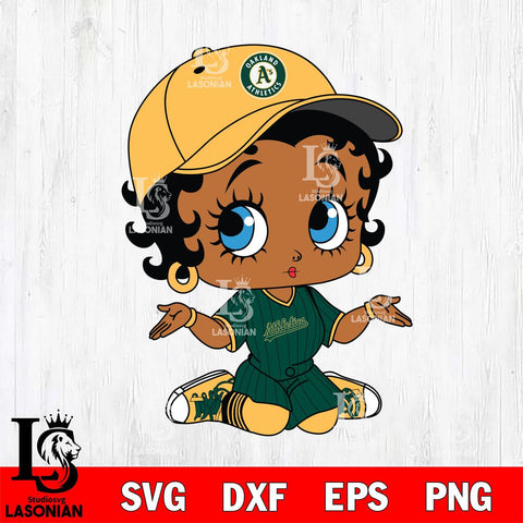 Oakland Athletics Betty Boop MLB 6 Svg Eps Dxf Png File, MLB svg, Digital Download, Instant Download