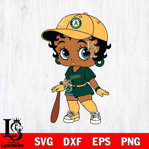 Oakland Athletics Betty Boop MLB 7 Svg Eps Dxf Png File, MLB svg, Digital Download, Instant Download