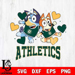 Oakland Athletics Bluey & Bingo 10 Svg Eps Dxf Png File, MLB svg, Digital Download, Instant Download