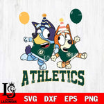 Oakland Athletics Bluey & Bingo 11 Svg Eps Dxf Png File, MLB svg, Digital Download, Instant Download