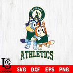 Oakland Athletics Bluey & Bingo 12 Svg Eps Dxf Png File, MLB svg, Digital Download, Instant Download