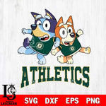 Oakland Athletics Bluey & Bingo 13 Svg Eps Dxf Png File, MLB svg, Digital Download, Instant Download