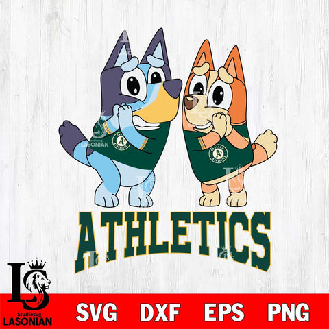 Oakland Athletics Bluey & Bingo 15 Svg Eps Dxf Png File, MLB svg, Digital Download, Instant Download