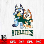 Oakland Athletics Bluey & Bingo 18 Svg Eps Dxf Png File, MLB svg, Digital Download, Instant Download