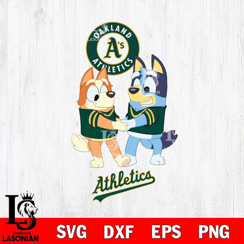 Oakland Athletics Bluey Chilli Dance Svg Eps Dxf Png File, Digital Download, Instant Download