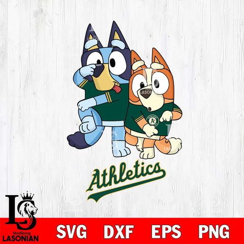 Oakland Athletics Bluey Chilli Dance Mode Svg Eps Dxf Png File, Digital Download, Instant Download