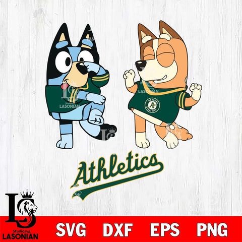 Oakland Athletics Bluey Chilli Sport Svg Eps Dxf Png File, Digital Download, Instant Download