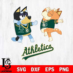 Oakland Athletics Bluey Dance Svg Eps Dxf Png File, Digital Download, Instant Download