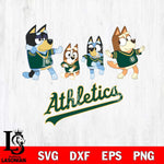 Oakland Athletics Bluey Dance Mode Squats Svg Eps Dxf Png File, Digital Download, Instant Download