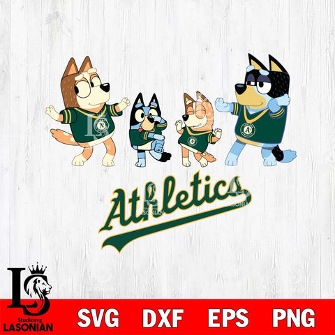 Oakland Athletics Bluey Dance Squats Svg Eps Dxf Png File, Digital Download, Instant Download