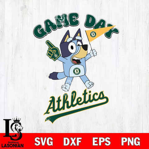 Oakland Athletics Bluey Game Day Svg Eps Dxf Png File, Digital Download, Instant Download