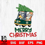 Oakland Athletics Bluey Merry Christmas Svg Eps Dxf Png File, Digital Download