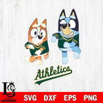 Oakland Athletics Bluey with Chilli Dance Svg Eps Dxf Png File, Digital Download, Instant Download