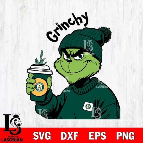 Oakland Athletics Boujee Grinch 10 Svg Eps Dxf Png File, Digital Download, Instant Download